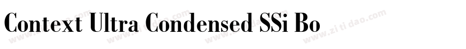 Context Ultra Condensed SSi Bold Ultra Condensed字体转换